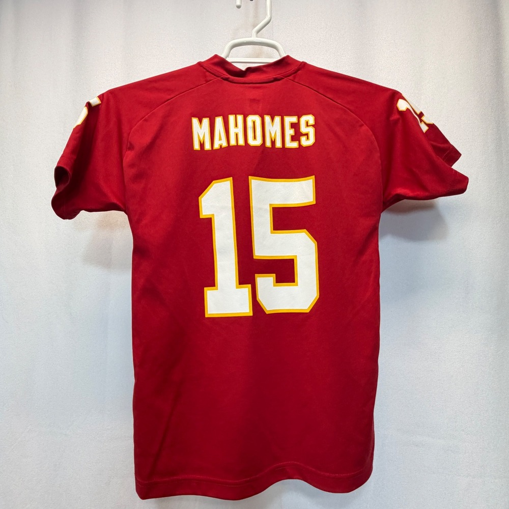 Patrick Mahomes 15 Kansas Chiefs NFL Team Apparel Jersey Kids Medium 10/12 Red